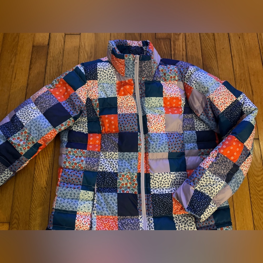 Lands' End Puffer Patchwork Jacket - image 2